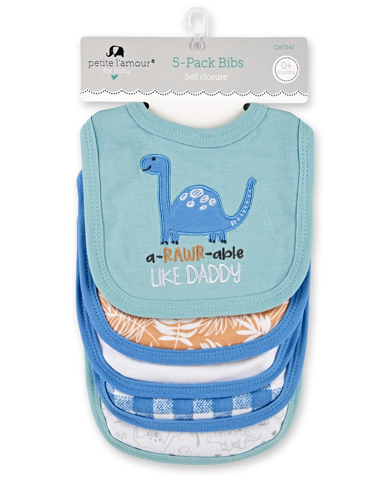 5-Pack Terry Bibs