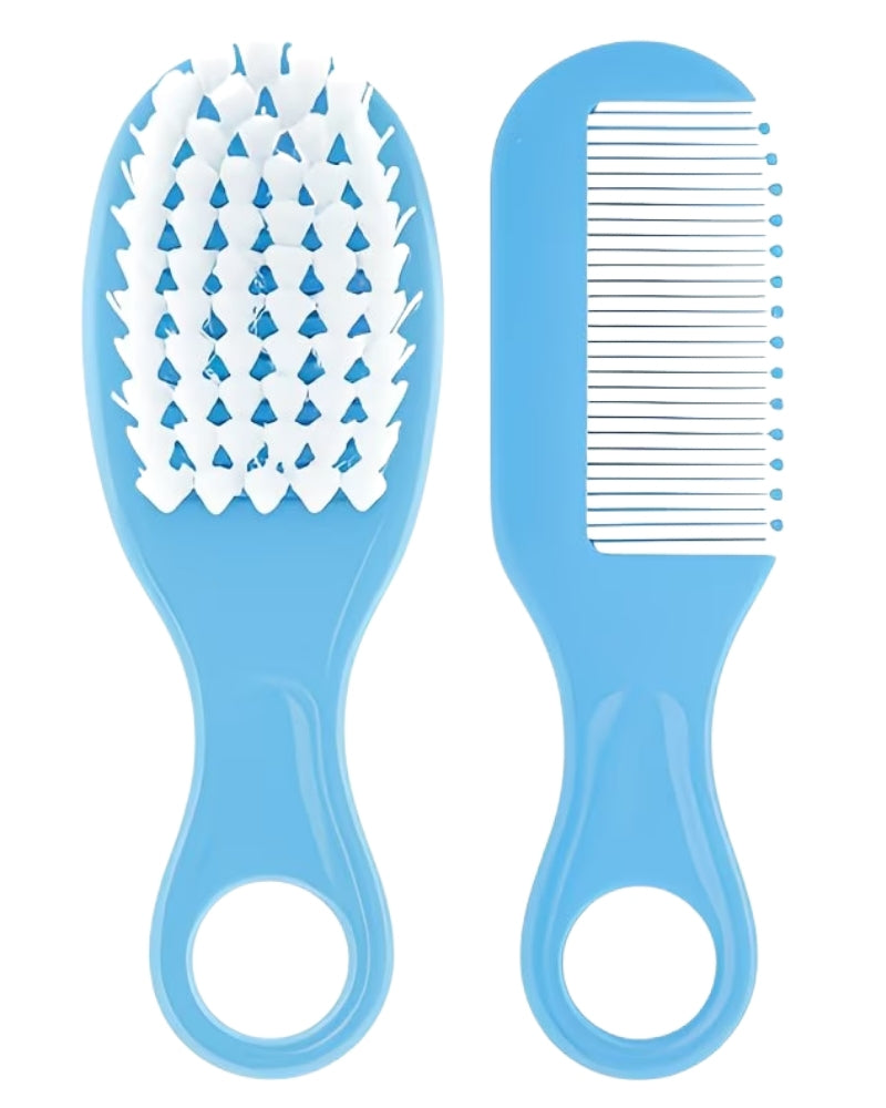 Comb & Brush Set Blue