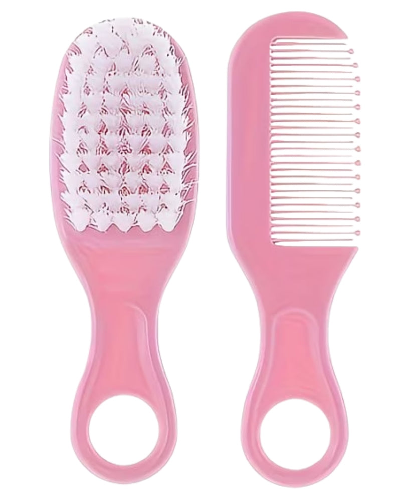 Comb & Brush Set Pink