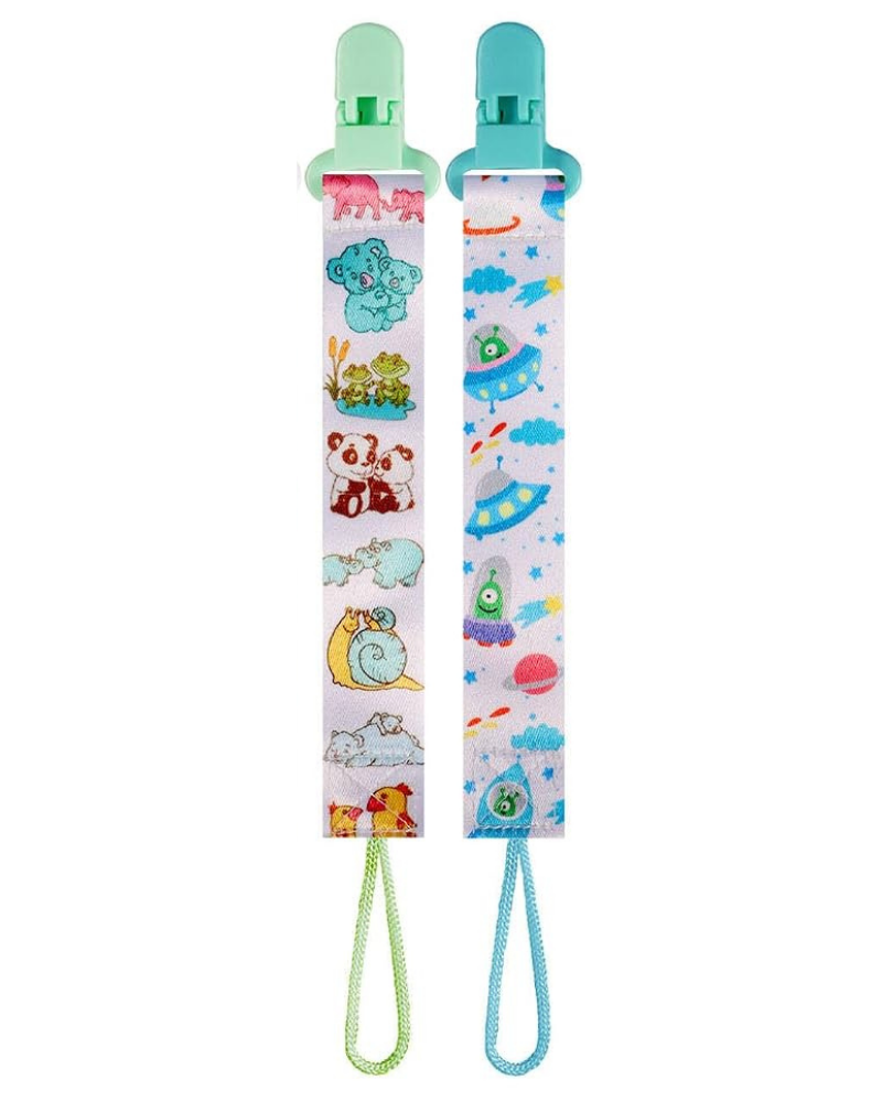 2-Pack Pacifier Clips Bear