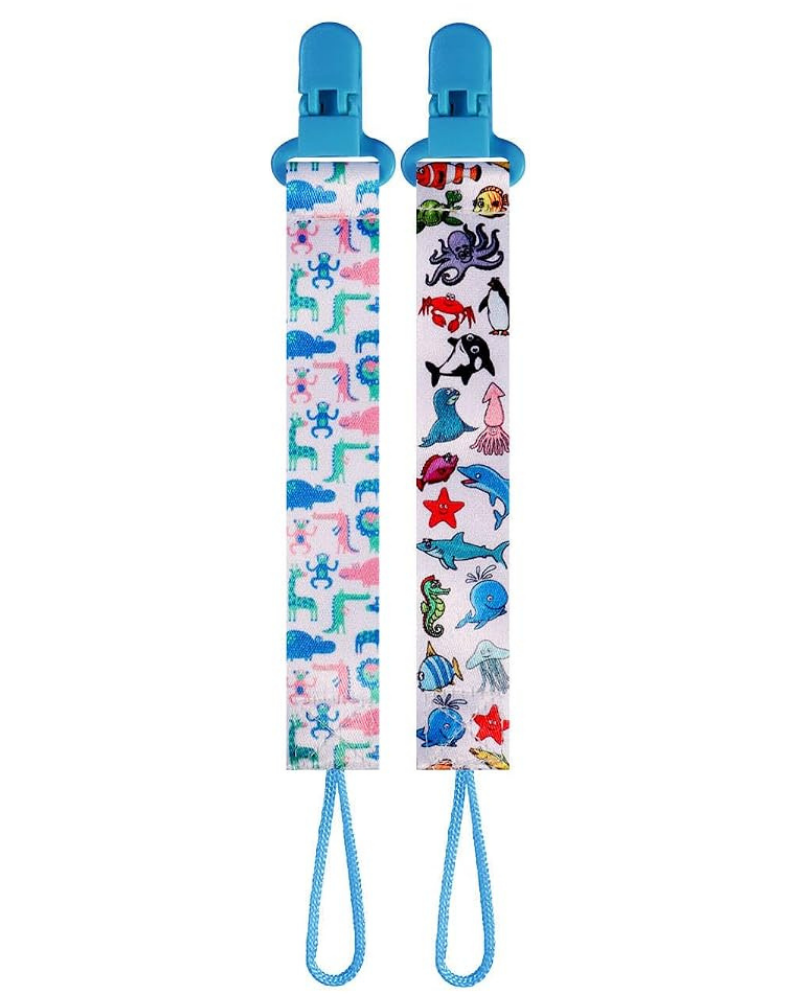 2-Pack Pacifier Clips Sea