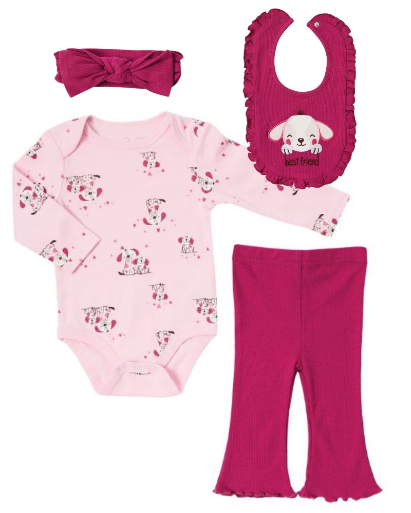 4-Piece Pants Set 3-6M