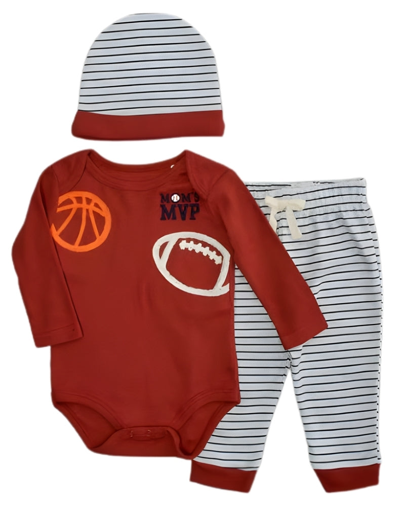 3-Piece Pants Set 0-3M