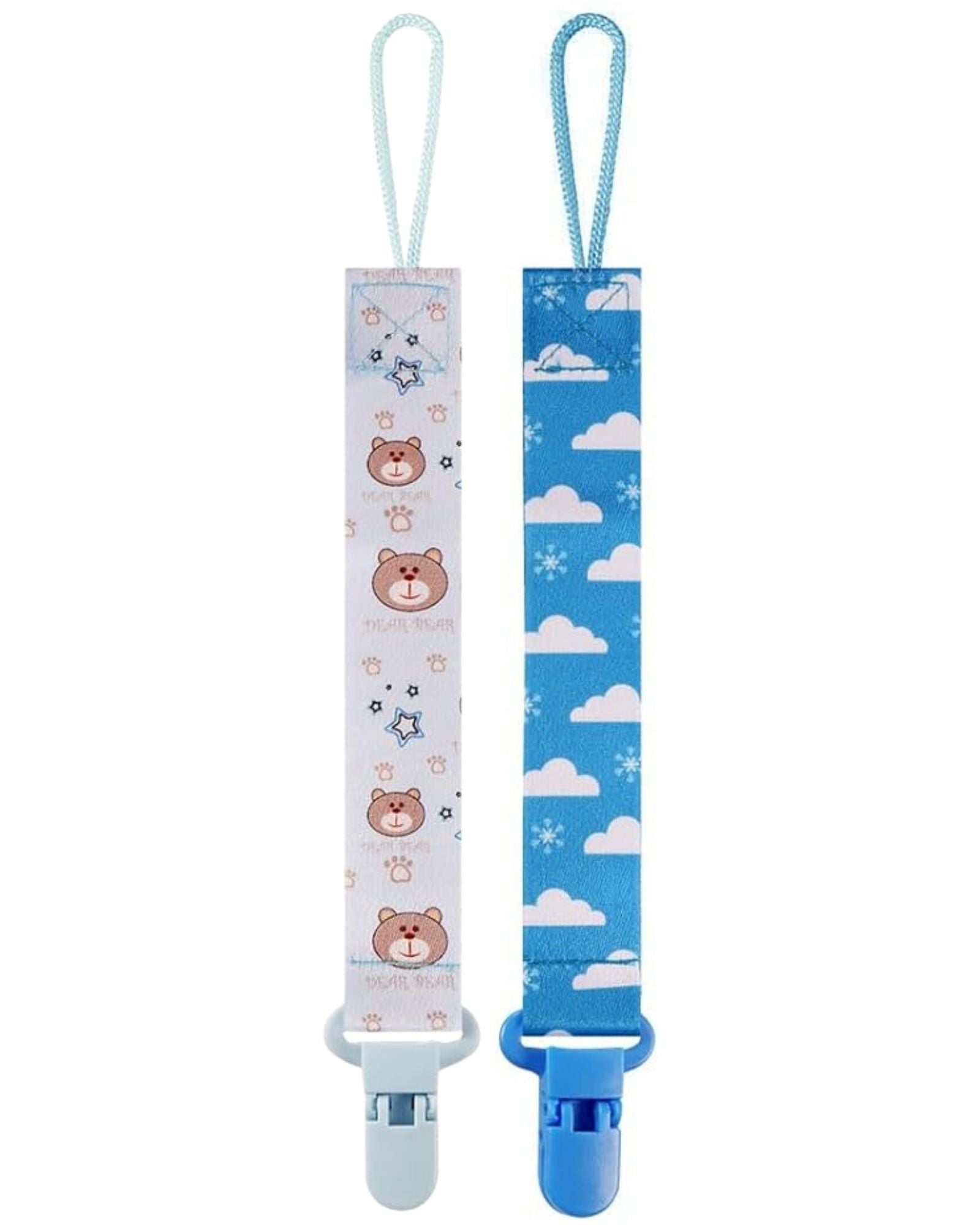 2-Pack Pacifier Clips Clouds