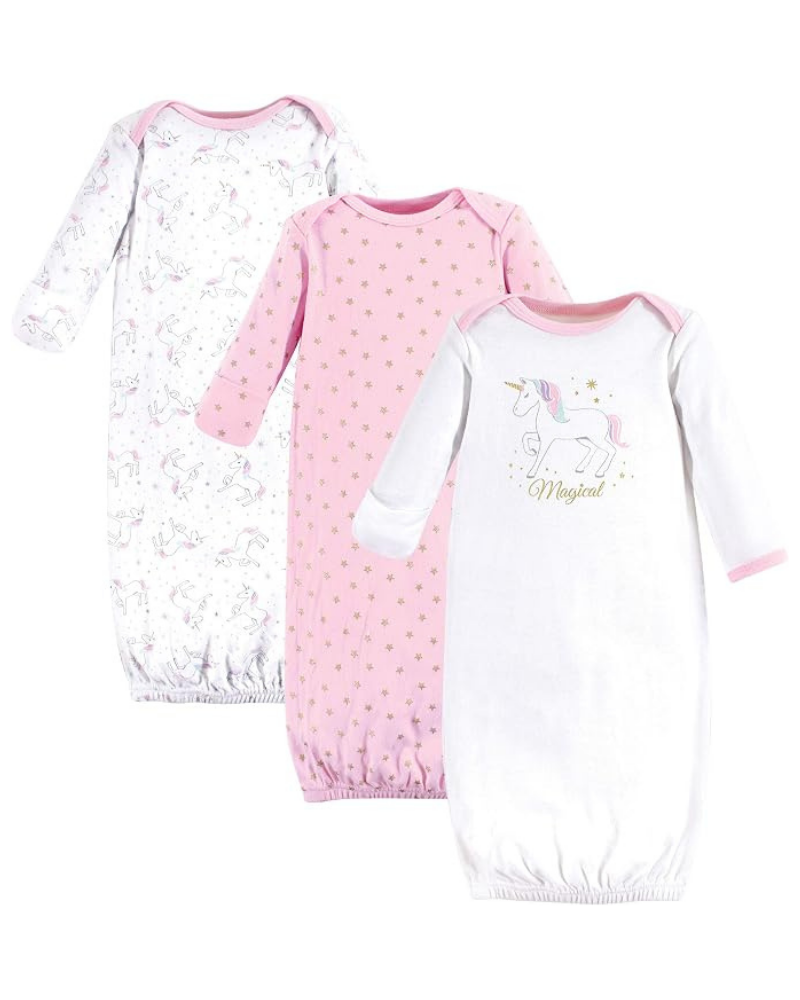 3-Pack Gowns PREE/NB
