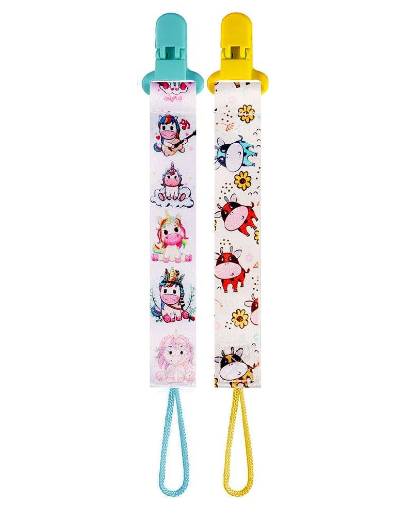 2-Pack Pacifier Clips Calf