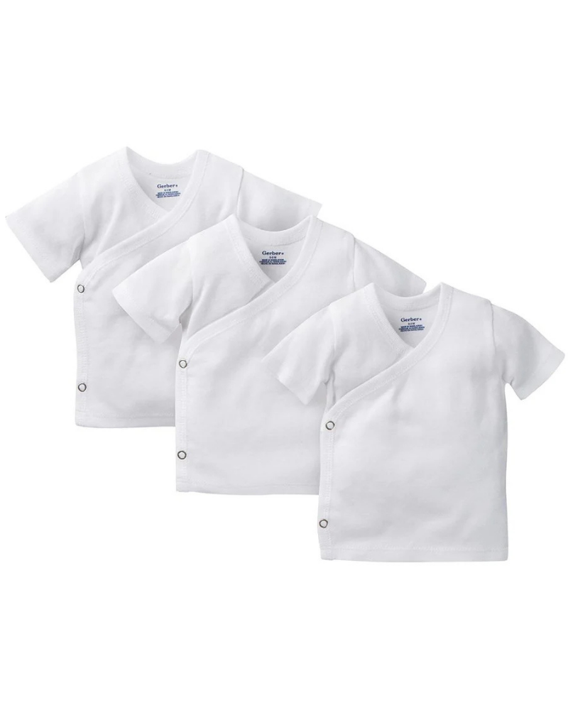 3-Pack Side Snap Shirts NB