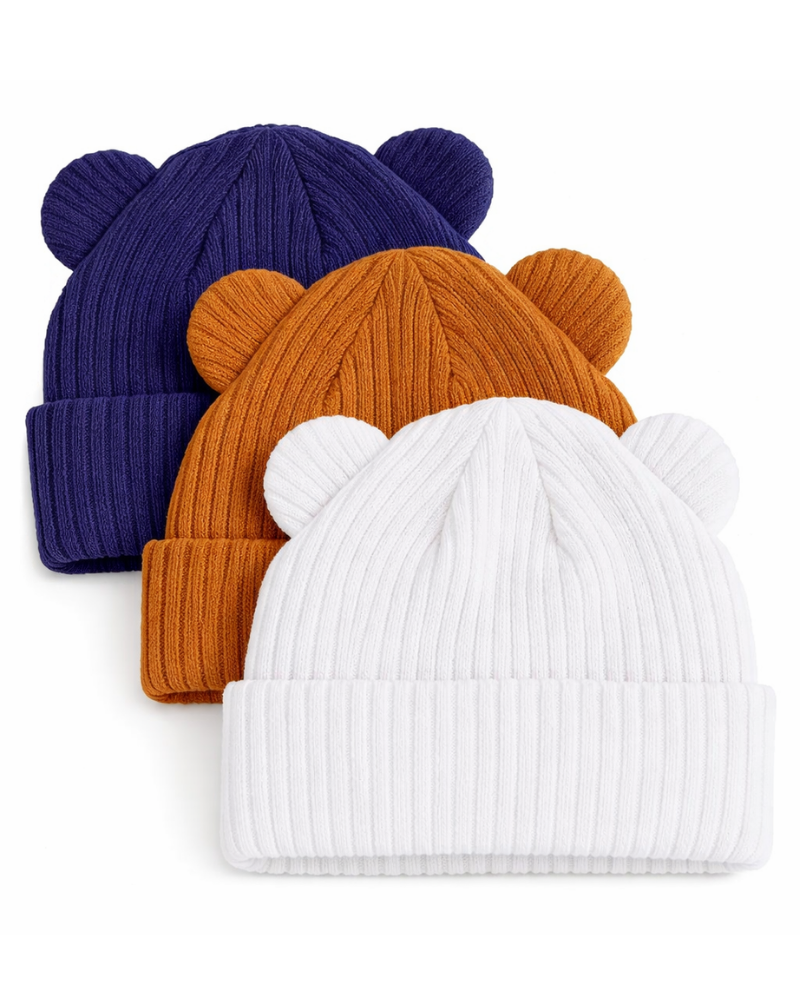 3-Pack Beanies 0-6M
